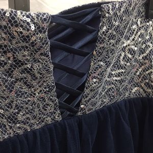 Sequin Hearts Junior Semi Formal Strapless Dress